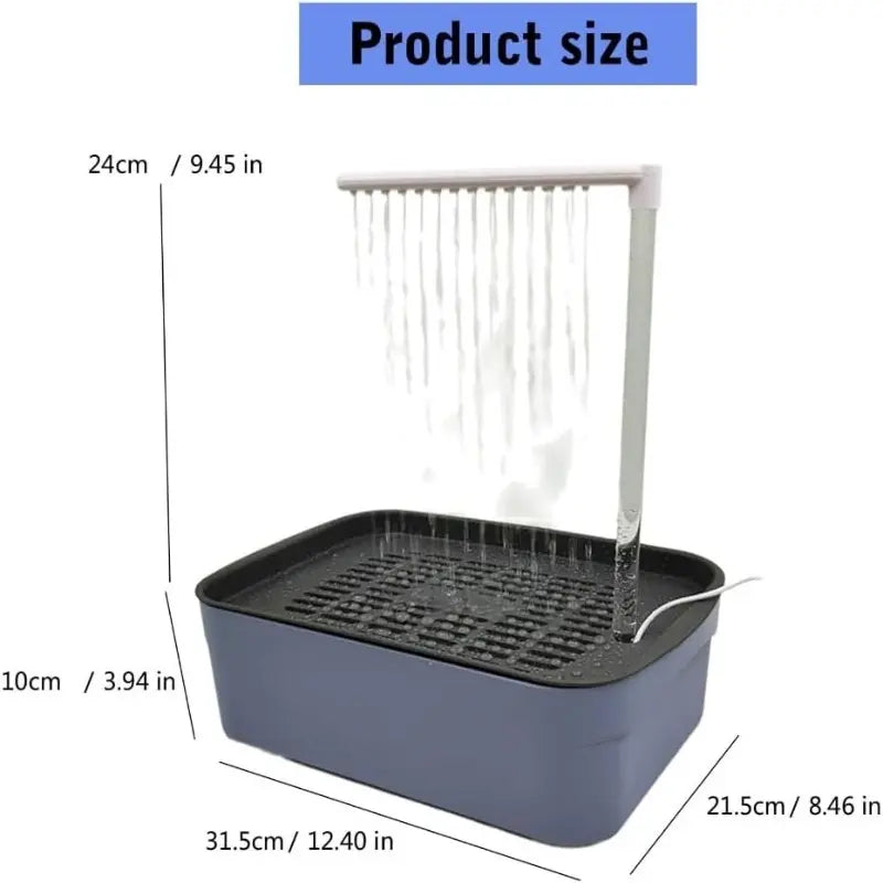 Parrot Bathtub – Automatic Bird Bath for Cages, Automatic Shower Fountain for Parrots & Pet Birds, Usb-Powered Circulating Bathtub for Cockatoos, Parakeets, and African Greys, Bird Supplies