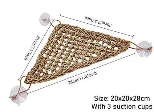 Pet Hammock Lizard Reptile Grass Mat Bed Hamster Reptile Pet Bed Pet Parrot Hammock Swing Pet Reptile Small Pet Bed Hanging Bed