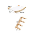 3-Piece Wall-Mounted Cat Climbing Set Cat Tree &Cat Hammock &Cat Ladder Cat Wall Mounted Furniture for Sleeping Playing Rest Kitten Home Natural Wood #Summersale